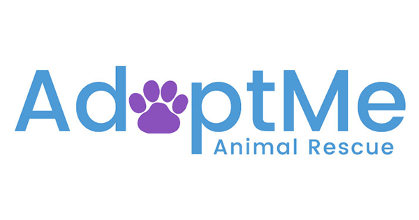 adopt me animal rescue logo with pawprint