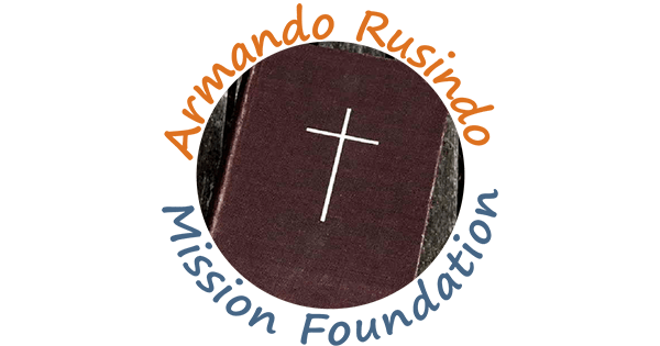 Armando Rusindo Mission Foundation logo in black, blue, orange, and white