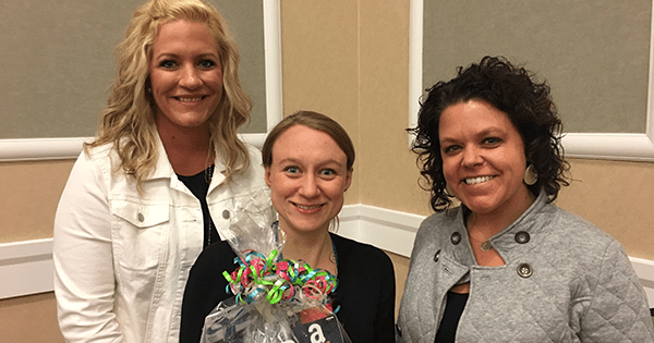 female coworkers at 2018 IBADD conference