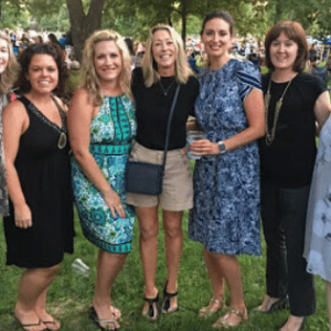 female coworkers at Des Moines summer party in 2018