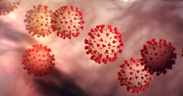 close up of covid-19 virus