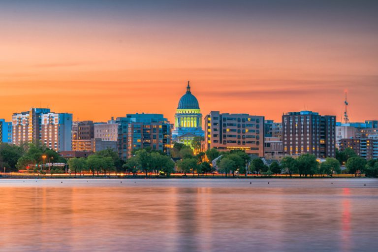 Image of the city Madison with a body of water