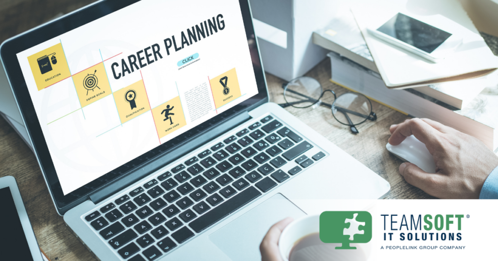 Employee creating career development plan