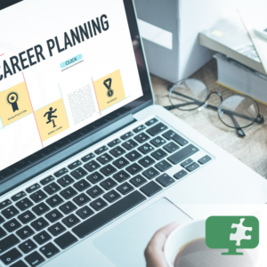 Employee creating career development plan