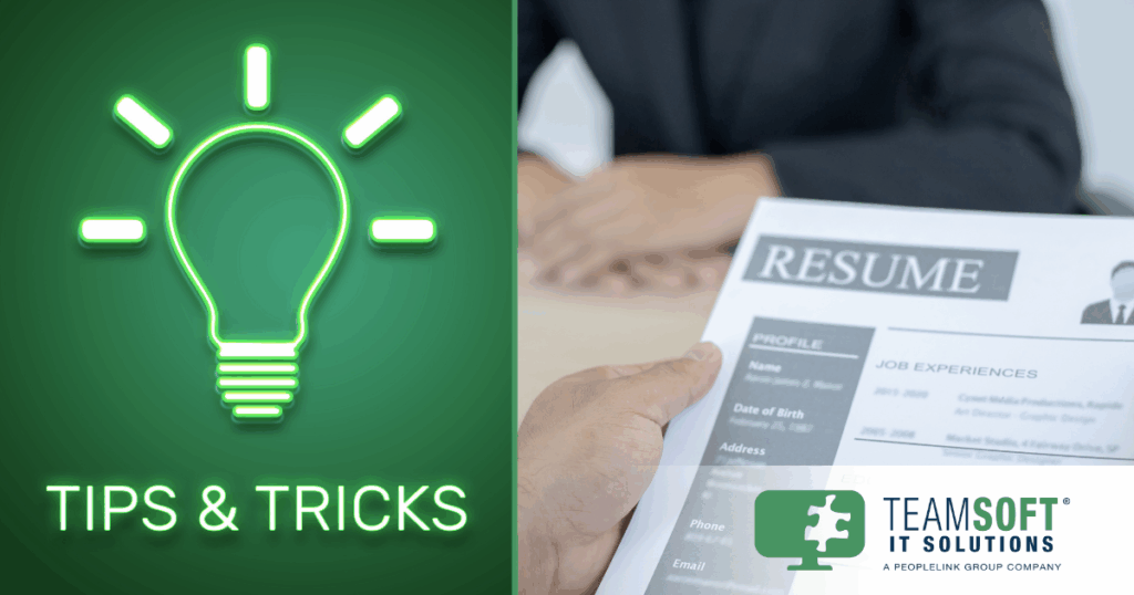 Recruiter reviewing a resume and conducting an interview